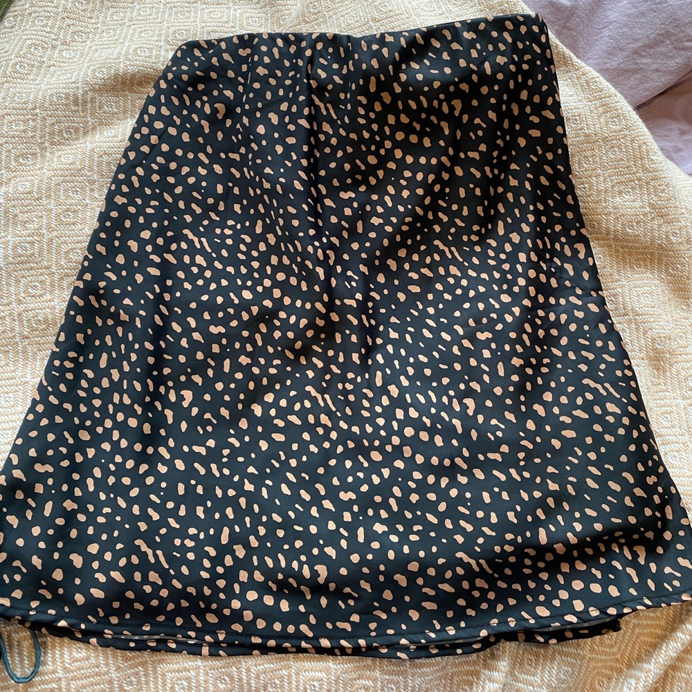 Satin cheetah skirt